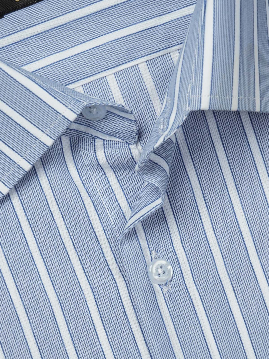 White & Blue Striped, Elite Edition, French Collar Men’s Formal Shirt (FS-800)