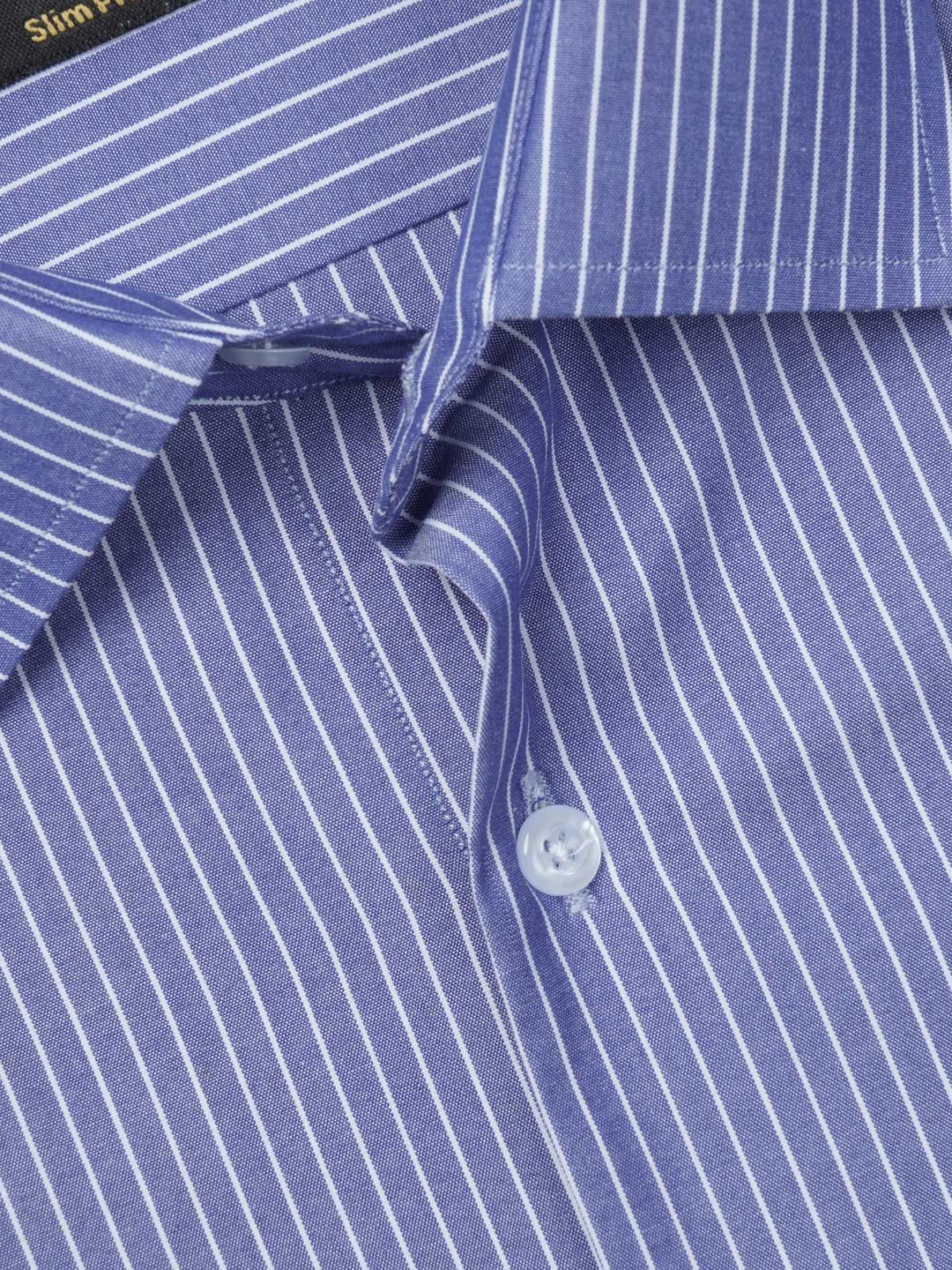 Blue & White Striped, Elite Edition, French Collar Men’s Formal Shirt (FS-804)