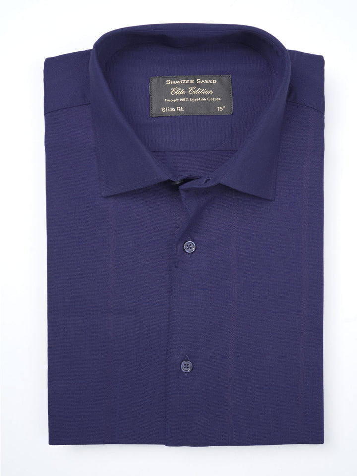 Navy Blue Plain, Elite Edition, French Collar Men’s Formal Shirt (FS-810)