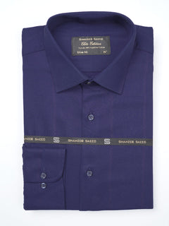 Navy Blue Plain, Elite Edition, French Collar Men’s Formal Shirt (FS-810)