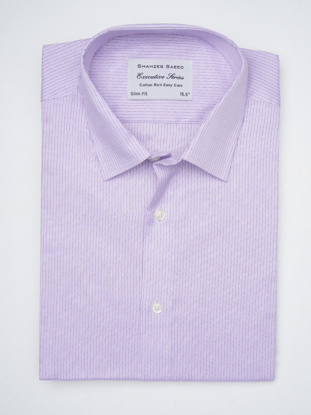 Purple Self Striped, Executive Series, French Collar Men’s Formal Shirt  (FS-818)