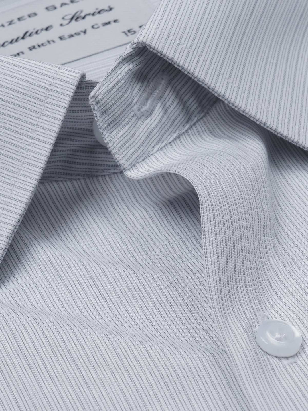 Grey Self Striped, Executive Series, French Collar Men’s Formal Shirt (FS-820)