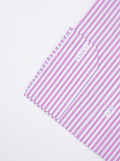 Pink & White Striped, Elite Edition, French Collar Men’s Formal Shirt (FS-821)