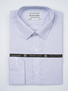 Blue Self Striped, Executive Series, French Collar Men’s Formal Shirt (FS-824)