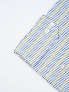 Multi Color Striped, Elite Edition, French Collar Men’s Formal Shirt (FS-828)