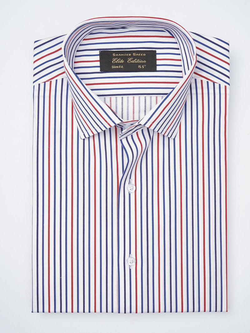 Multi Color Striped, Elite Edition, French Collar Men’s Formal Shirt (FS-834)