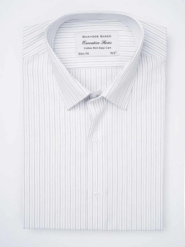 Multi Color Self Striped, Executive Series,French Collar Men’s Formal Shirt  (FS-845)