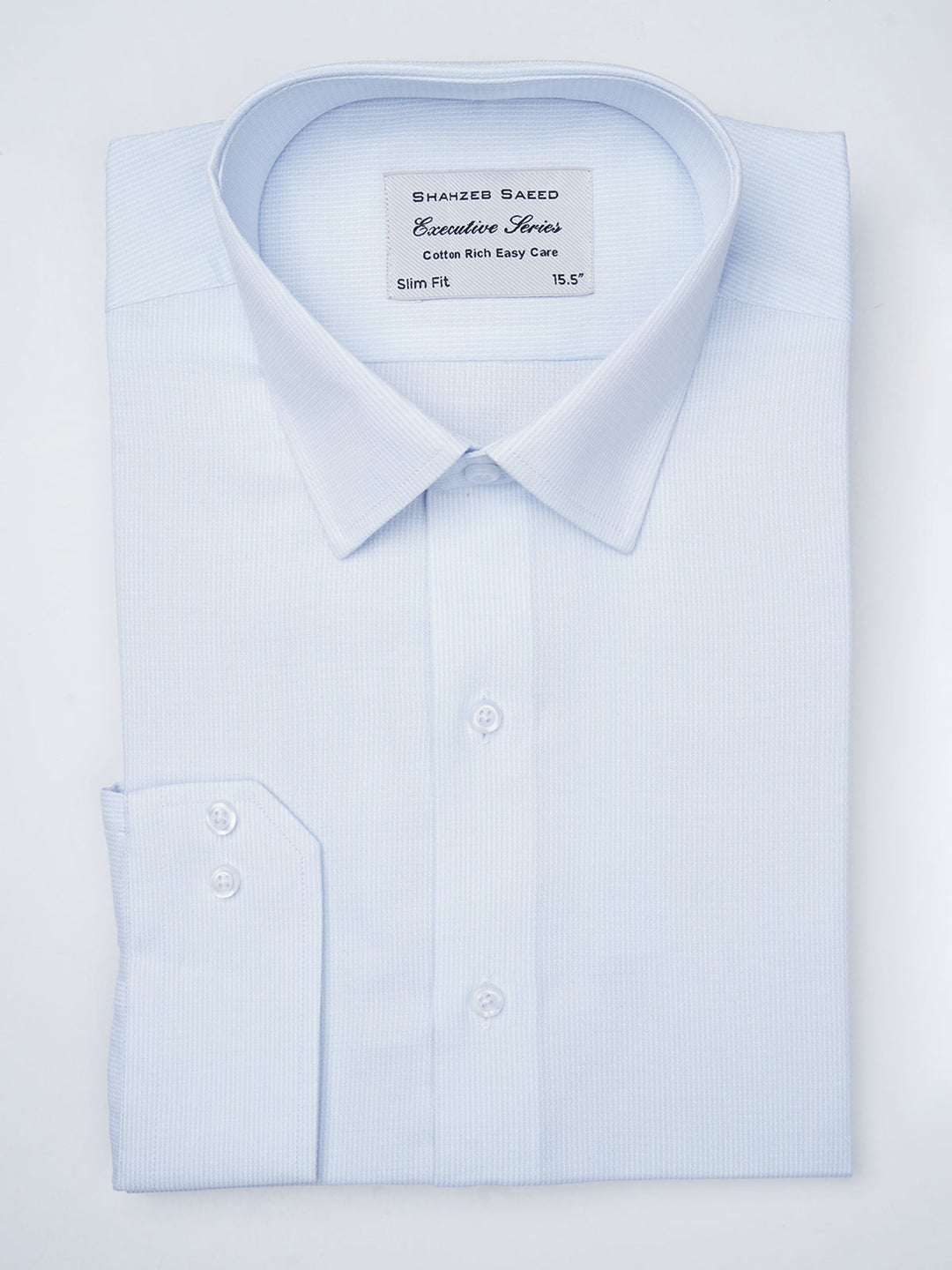 Sky Blue Self, Executive Series,French Collar Men’s Formal Shirt  (FS-846)