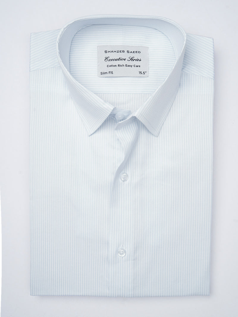 Light Blue Self, Executive Series,French Collar Men’s Formal Shirt  (FS-849)