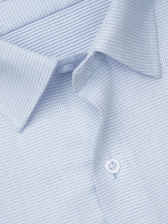 Light Blue Self Striped, Executive Series,French Collar Men’s Formal Shirt  (FS-851)