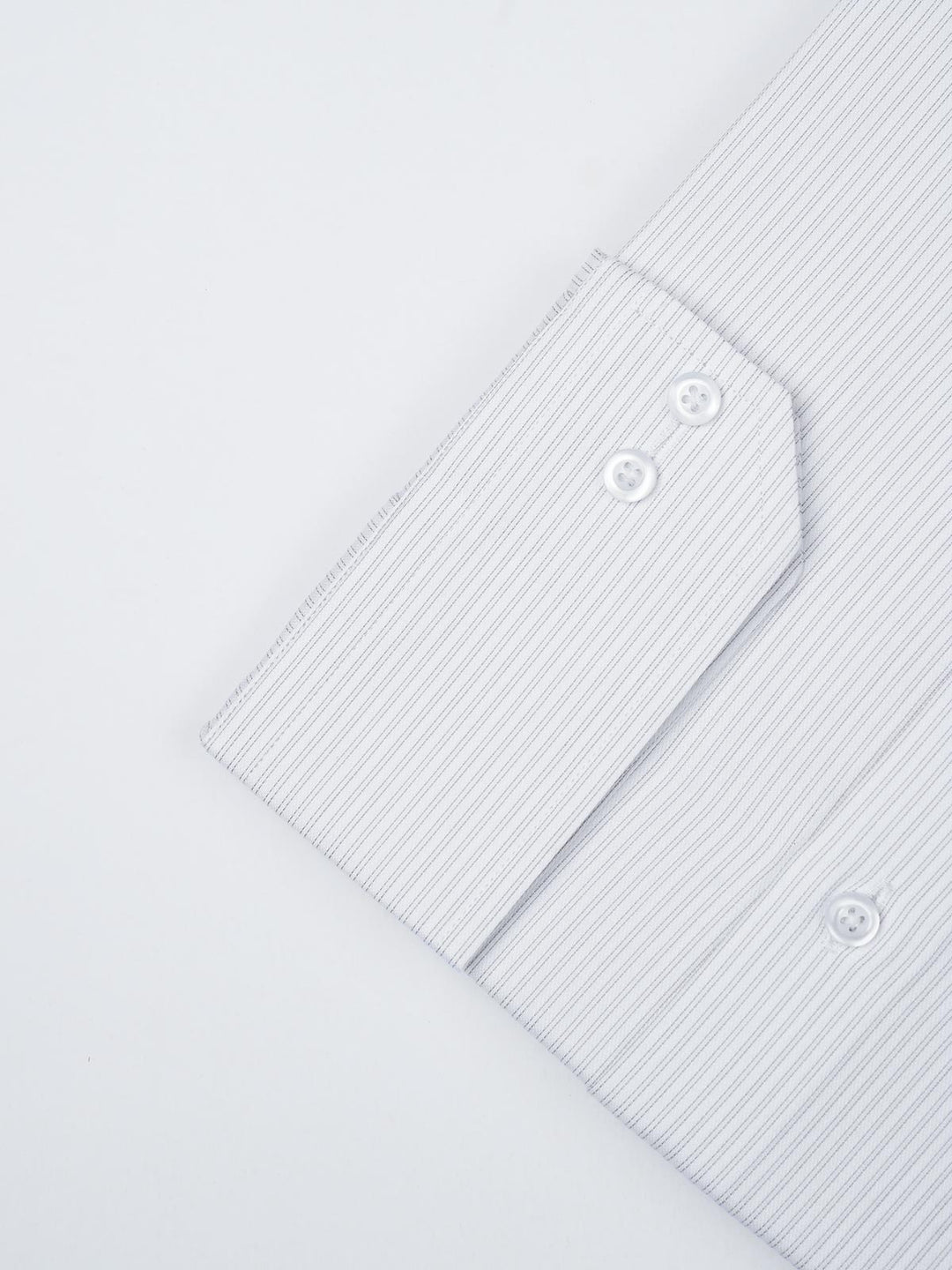 White Self Striped, Executive Series,French Collar Men’s Formal Shirt  (FS-856)