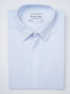 Light Blue Self Striped, Executive Series, French Collar Men’s Formal Shirt (FS-859)