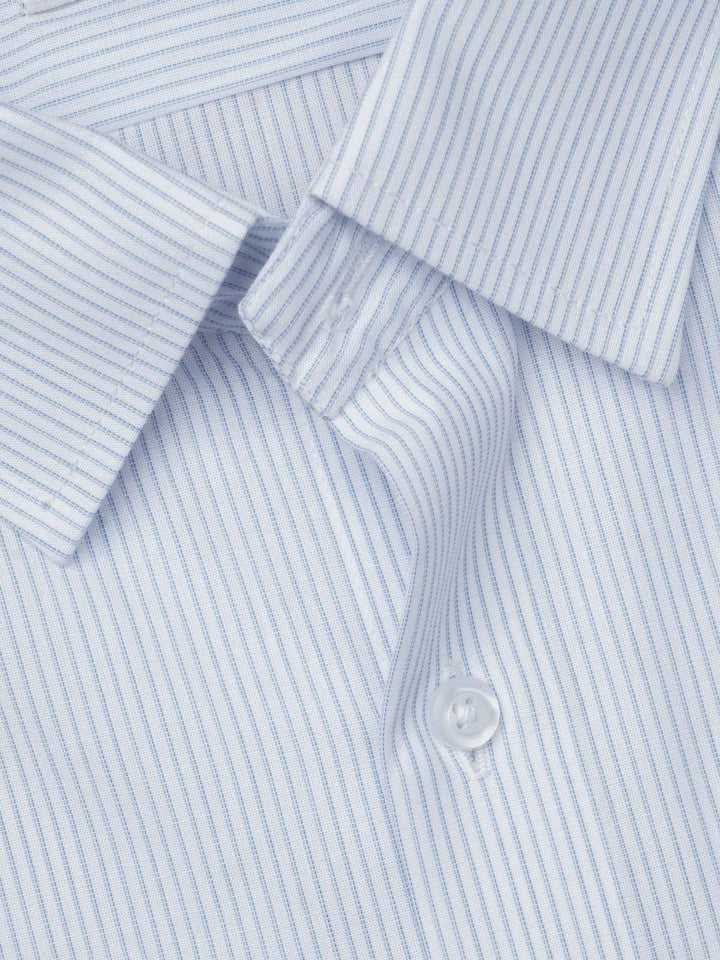 Light Blue Self Striped, Executive Series, French Collar Men’s Formal Shirt (FS-859)