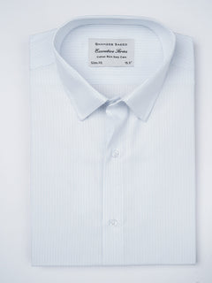 Light Blue Self Striped, Executive Series, French Collar Men’s Formal Shirt (FS-860)