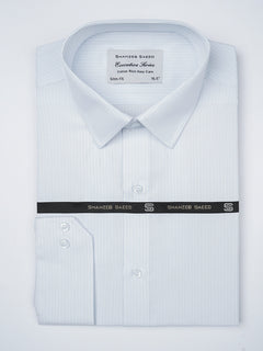 Light Blue Self Striped, Executive Series, French Collar Men’s Formal Shirt (FS-860)