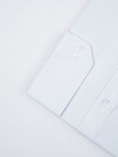 Light Blue Self Striped, Executive Series, French Collar Men’s Formal Shirt (FS-860)