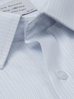 Light Blue Self Striped, Executive Series, French Collar Men’s Formal Shirt (FS-860)