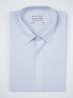 Blue Self Striped, Executive Series, French Collar Men’s Formal Shirt (FS-863)