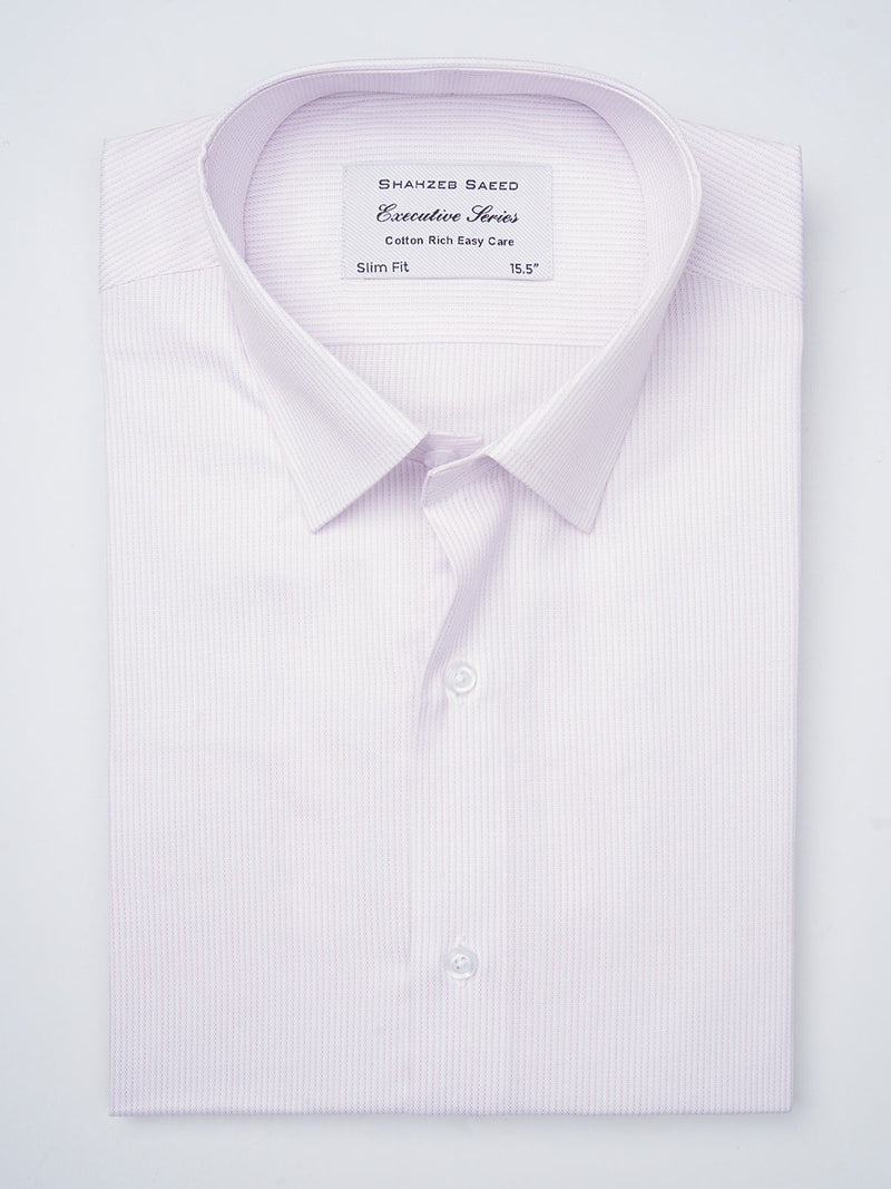 Light Pink Self Striped, Executive Series, French Collar Men’s Formal Shirt (FS-864)