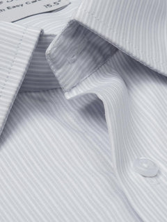 Light Grey Striped, Executive Series, French Collar Men’s Formal Shirt (FS-865)