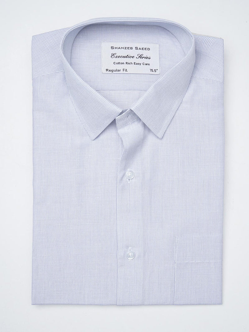 Blue Self Striped, Executive Series, Spread Collar Men’s Formal Shirt  (FS-873)