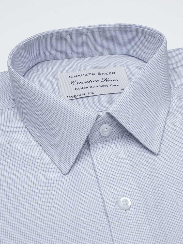 Blue Self Striped, Executive Series, Spread Collar Men’s Formal Shirt  (FS-873)