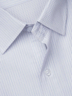 Multi Color Self Striped, Executive Series, French Collar Men’s Formal Shirt  (FS-879)