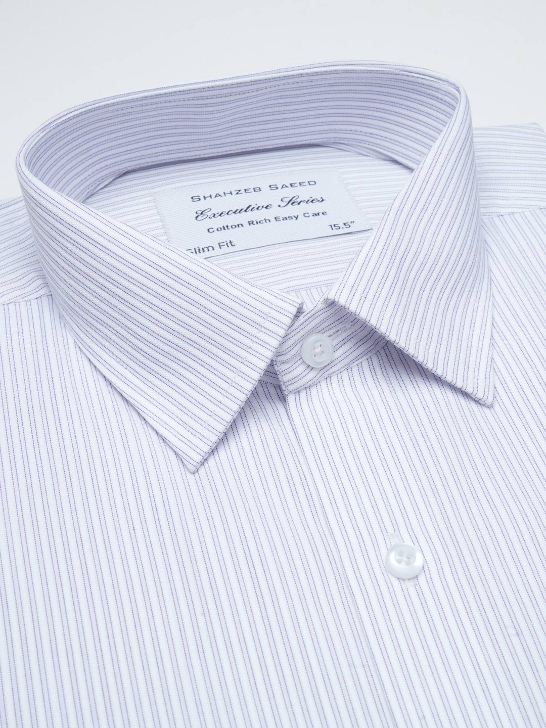 Light Purple Self Striped, Executive Series,French Collar Men’s Formal Shirt  (FS-880)