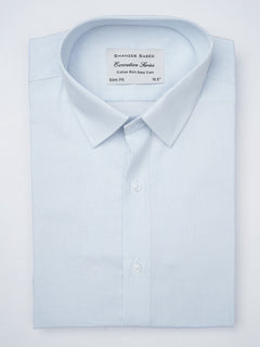 Sky Blue Self Striped, Executive Series,French Collar Men’s Formal Shirt  (FS-881)