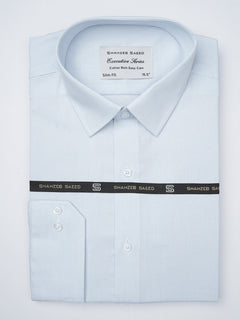 Sky Blue Self Striped, Executive Series,French Collar Men’s Formal Shirt  (FS-881)