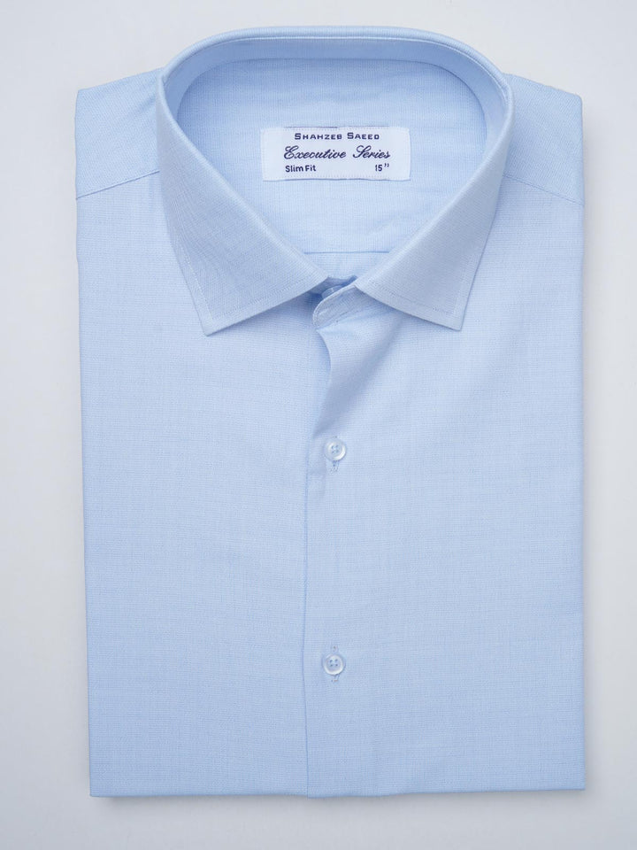 Light Blue Self, Executive Series, French Collar Men’s Formal Shirt (FS-897)