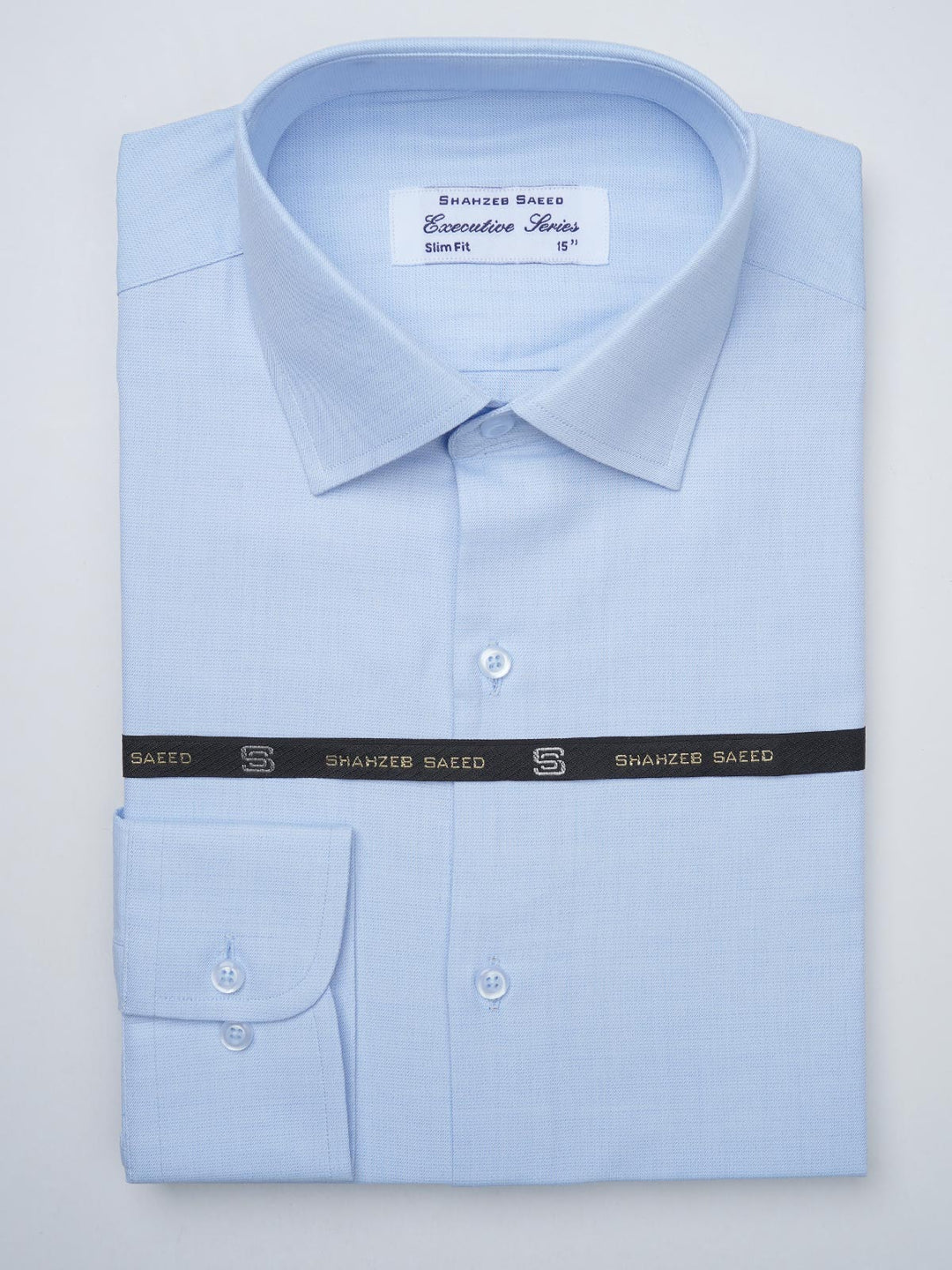 Light Blue Self, Executive Series, French Collar Men’s Formal Shirt (FS-897)