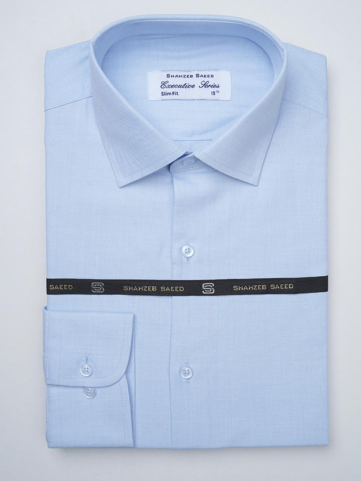 Light Blue Self, Executive Series, French Collar Men’s Formal Shirt (FS-897)