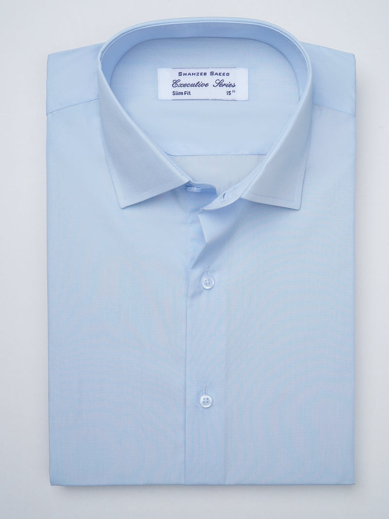 Light Blue Self, Executive Series, French Collar Men’s Formal Shirt (FS-898)