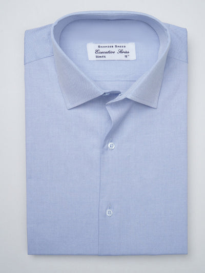 Light Blue Self, Executive Series, French Collar Men’s Formal Shirt (FS-904)