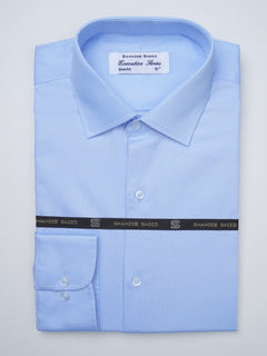 Light Blue Self, Executive Series, French Collar Men’s Formal Shirt (FS-906)