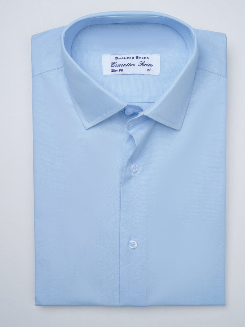 Light Blue Self, Executive Series, French Collar Men’s Formal Shirt (FS-909)