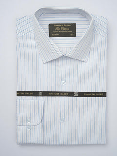 Multi Color Self Striped, Elite Edition, French Collar Men’s Formal Shirt (FS-915)