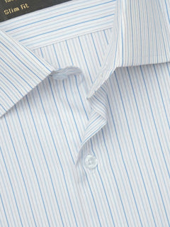 Multi Color Self Striped, Elite Edition, French Collar Men’s Formal Shirt (FS-915)