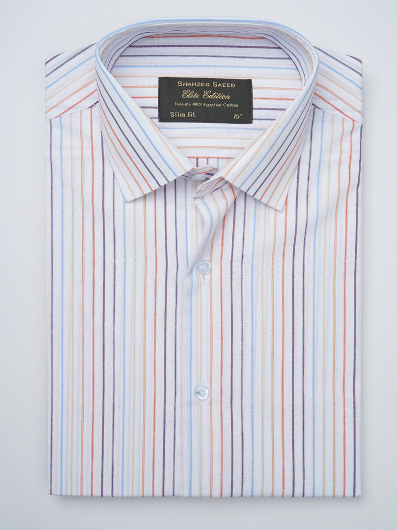 Multi Color Striped, Elite Edition, French Collar Men’s Formal Shirt (FS-917)