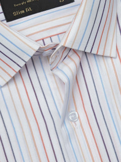 Multi Color Striped, Elite Edition, French Collar Men’s Formal Shirt (FS-917)