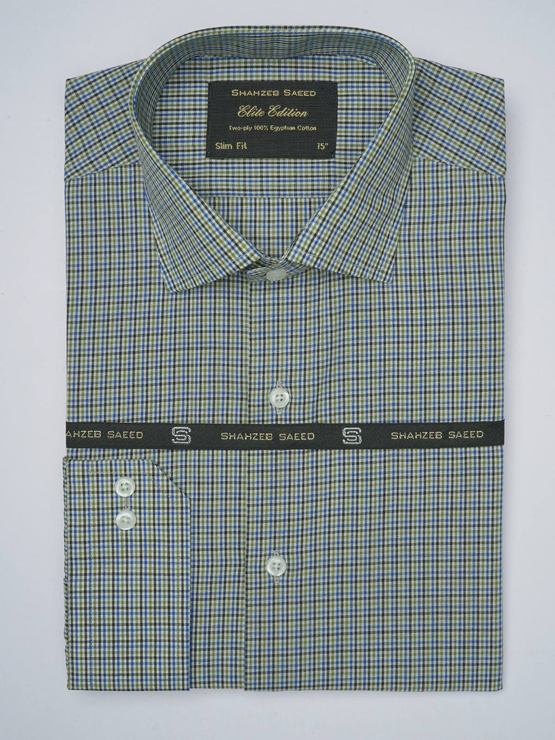 Multi Color Self Checkered, Elite Edition, French Collar Men’s Formal Shirt (FS-927)