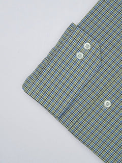 Multi Color Self Checkered, Elite Edition, French Collar Men’s Formal Shirt (FS-927)
