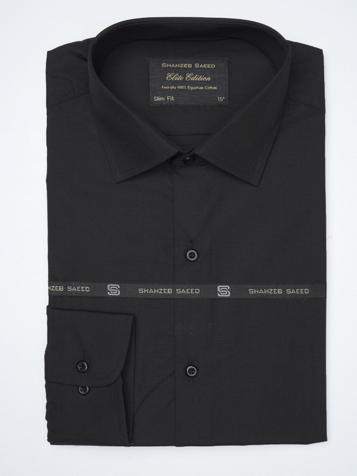 Black Plain, Elite Edition, French Collar Men’s Formal Shirt (FS-949)