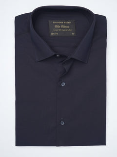 Navy Blue Plain, Elite Edition, French Collar Men’s Formal Shirt (FS-951)