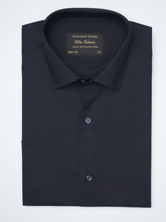 Navy Blue Plain, Elite Edition, French Collar Men’s Formal Shirt (FS-953)
