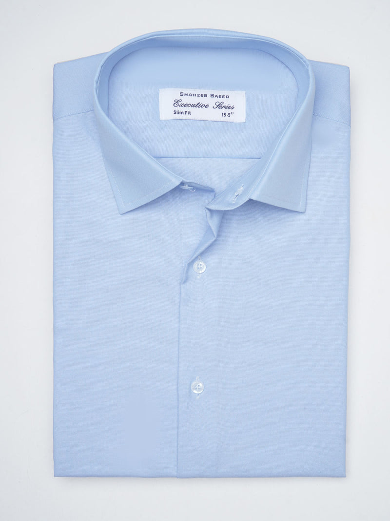 Light Blue Plain, Executive Series, French  Collar Men’s Formal Shirt  (FS-959)