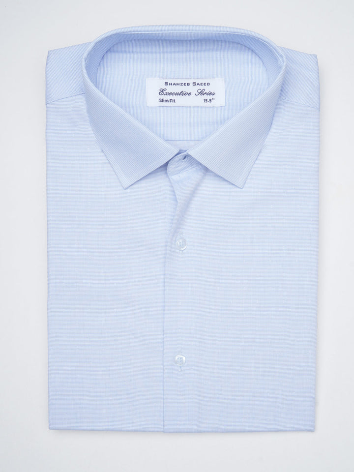 Sky Blue Self, Executive Series, French Collar Men’s Formal Shirt  (FS-965)