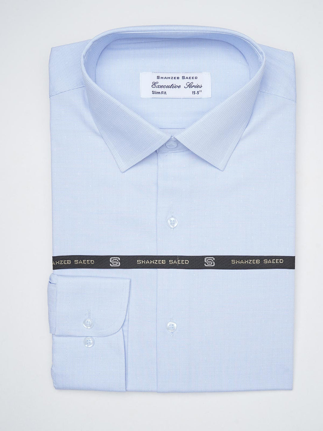 Sky Blue Self, Executive Series, French Collar Men’s Formal Shirt  (FS-965)