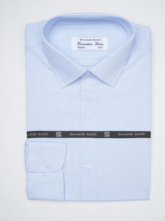 Sky Blue Self, Executive Series, French Collar Men’s Formal Shirt  (FS-965)